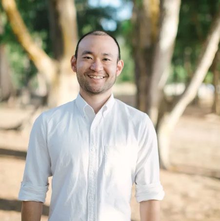 thomas kim dvm smiling and standing outside